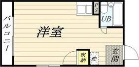 KANOハイツ(ワンルーム/3階)の間取り写真