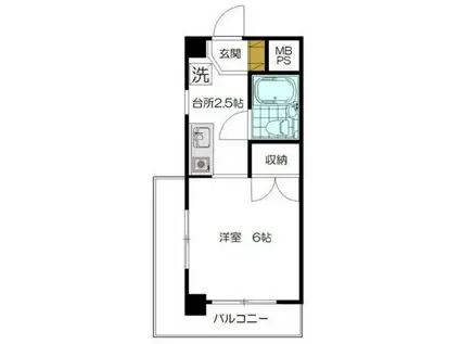 ストーンブリッジ市が尾(1K/3階)の間取り写真