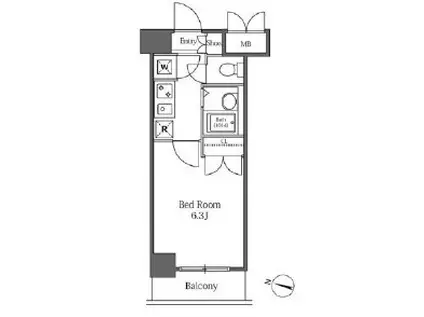 LASANTE広尾 ラサンテ広尾(1K/5階)の間取り写真