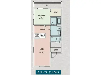 クレアーレ上目黒諏訪山II WOOD HOUSE(1LDK/3階)の間取り写真