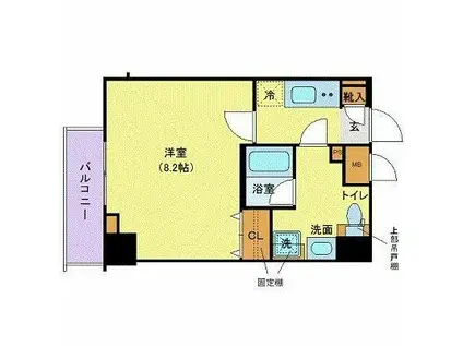 レグゼ文京白山(1K/3階)の間取り写真