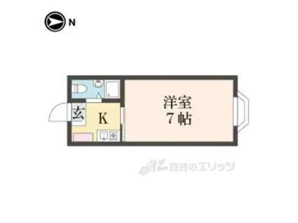 ジャンギャバン新大宮(1K/4階)の間取り写真