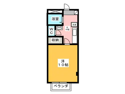 オリンピア原(1K/2階)の間取り写真