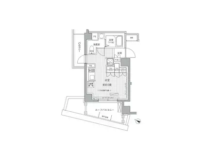 ヒューリックレジデンス茗荷谷(ワンルーム/4階)の間取り写真