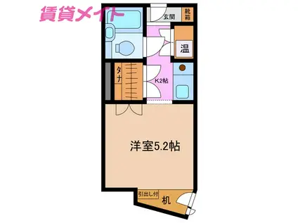 プロミネントDAIAN(ワンルーム/1階)の間取り写真