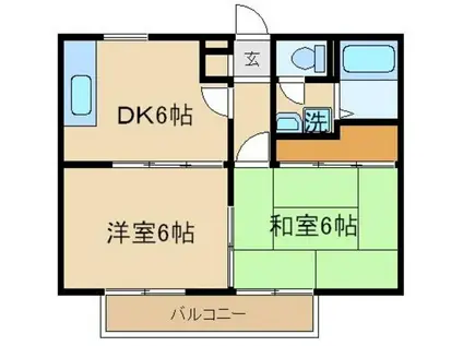 マイネ・リーベ(2K/2階)の間取り写真