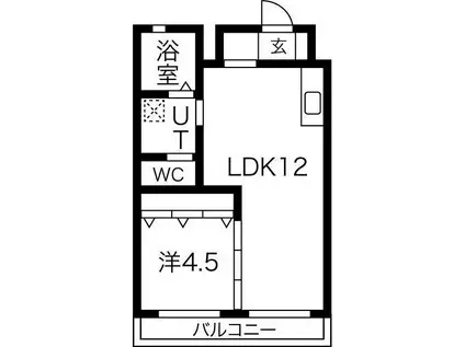 メゾン和幸(1LDK/3階)の間取り写真