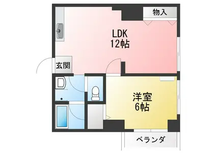 ガーデンハイツ小木曽(2DK/4階)の間取り写真