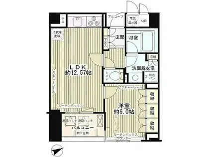 エル・セレーノ西早稲田(1LDK/2階)の間取り写真