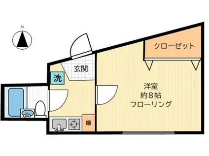 メゾンドランジュ(1K/3階)の間取り写真