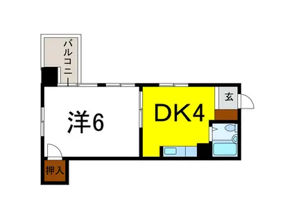 ル・プルミエ(1DK/3階)の間取り写真