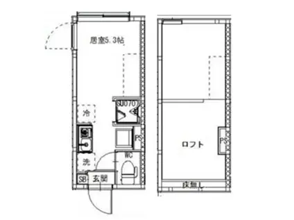 旭丘1丁目NEOAVAND(ワンルーム/1階)の間取り写真