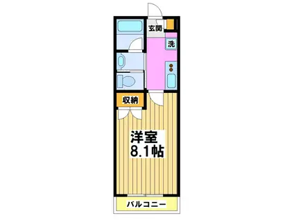 カーサエノモト(1K/3階)の間取り写真