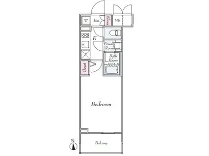 コンシェリア芝公園マスターズヴィラ(1K/10階)の間取り写真