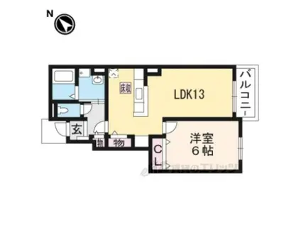 アルヴィータ(1LDK/1階)の間取り写真