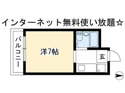 レジデンス太田I(1K/2階)の間取り写真