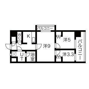 THE MUSIC COURT(3K/6階)の間取り写真