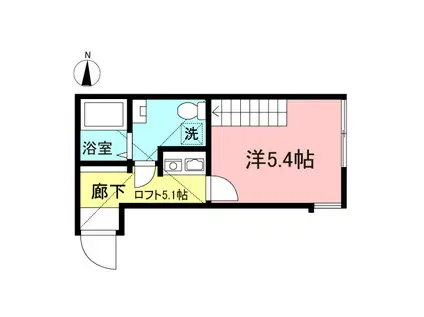 サンハイム(1K/1階)の間取り写真