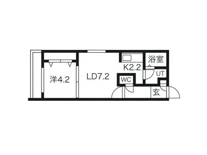グラスマーレ南2条(1LDK/5階)の間取り写真