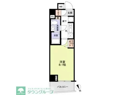 THE PREMIUM SUITE 中野鷺宮(1K/2階)の間取り写真