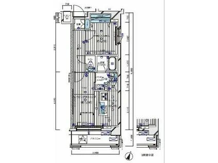 メインステージ横濱黄金町(1SK/6階)の間取り写真