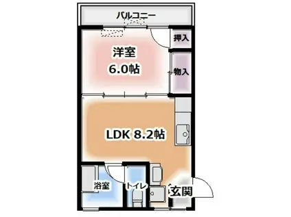 LUMIUS MATSUMOTO(1LDK/3階)の間取り写真