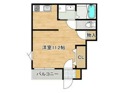 エスポワールT VIII(ワンルーム/1階)の間取り写真