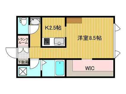 LULU HOUSEI(1K/1階)の間取り写真