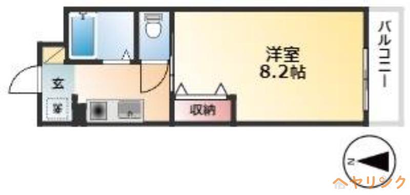 清水朝日マンション(1K/2階)の間取り写真