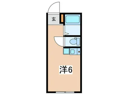 ヒルズ三ッ沢下町A棟(ワンルーム/1階)の間取り写真