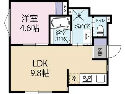 LE LIERRE(1LDK/1階)の間取り写真