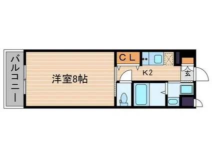 ベラジオ京都駅東(1K/5階)の間取り写真
