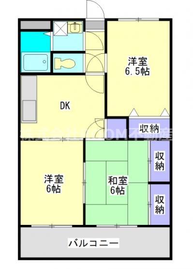 わかくさマンション(3DK/2階)の間取り写真