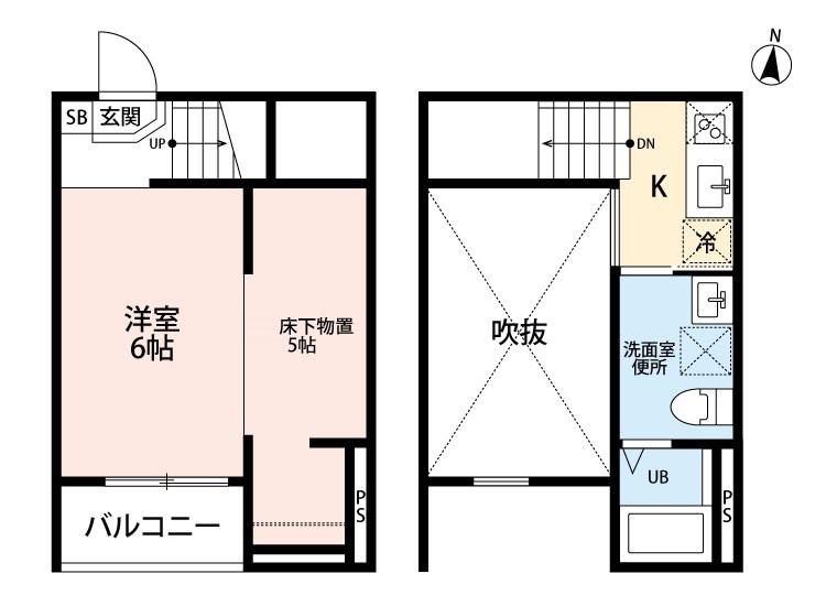 JU-JITSU TERRACE(1K/2階)の間取り写真