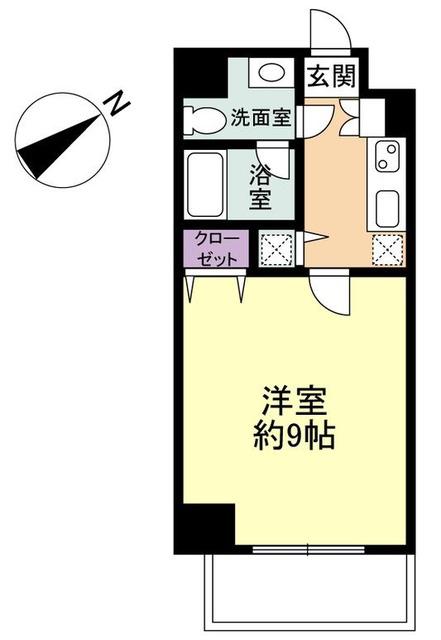 エスポワール本八幡(1K/5階)の間取り写真