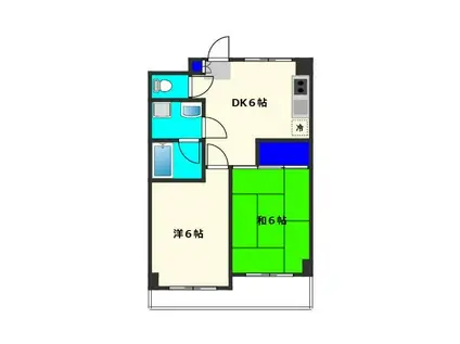 マンションサトウ(2DK/5階)の間取り写真