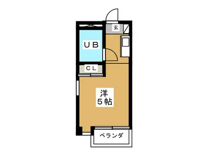 シャテーニュ石井(ワンルーム/2階)の間取り写真