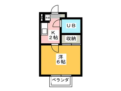 アオキハウス(1K/3階)の間取り写真