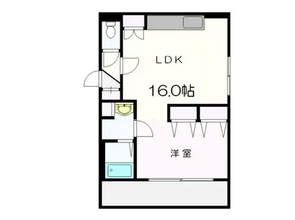 ラプラスワン(ワンルーム/3階)の間取り写真