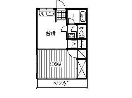 ハイツF&S(1DK/1階)の間取り写真