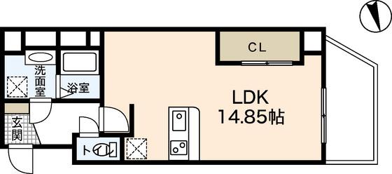 八丁堀 I BLD(ワンルーム/12階)の間取り写真