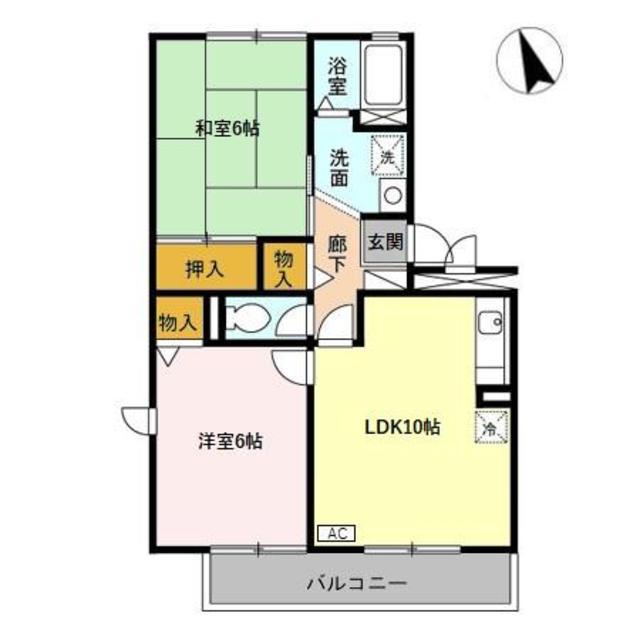 パークホームズ豊(2LDK/3階)の間取り写真