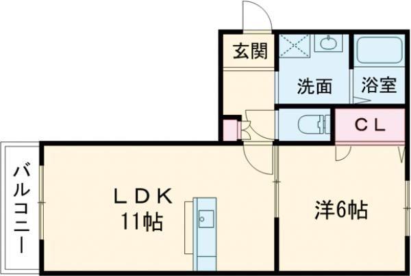 アーバンヒルズ五番館(1LDK/1階)の間取り写真