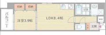 オルフェア上本町VII番館(1LDK/2階)の間取り写真