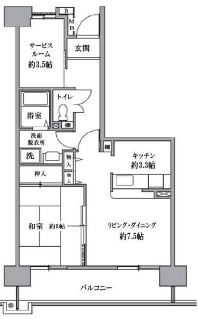 TS GARDEN 清瀬(1LDK/2階)の間取り写真