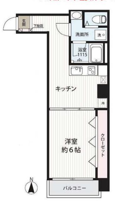 レオ五反田辻ビル(1DK/7階)の間取り写真