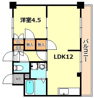 ファーストハウス(1LDK/2階)の間取り写真