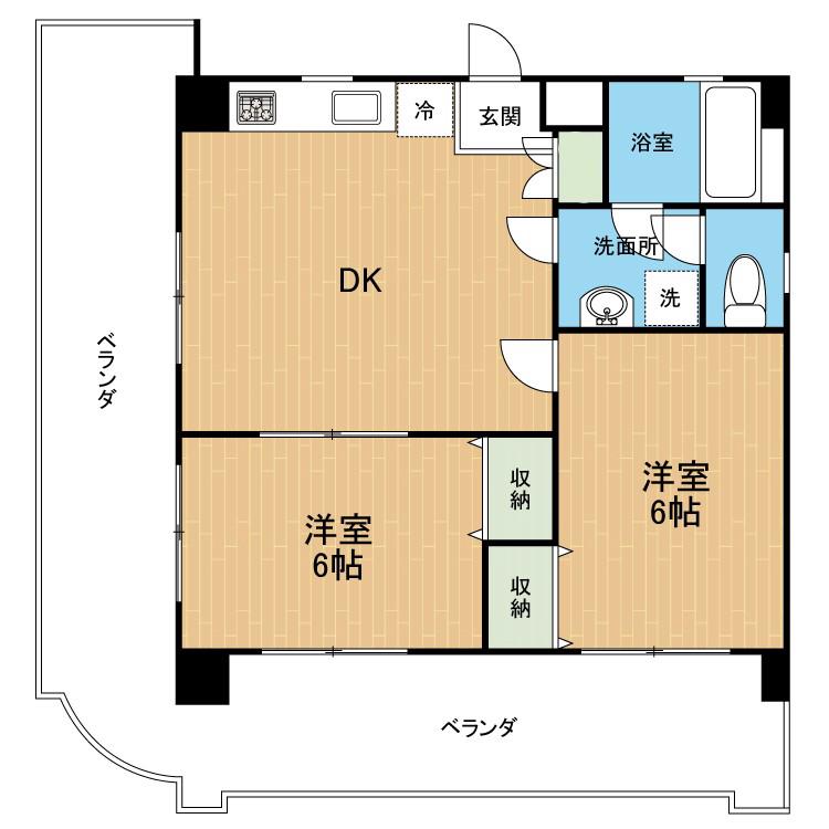 メゾン・ド・レスポワール(2LDK/3階)の間取り写真