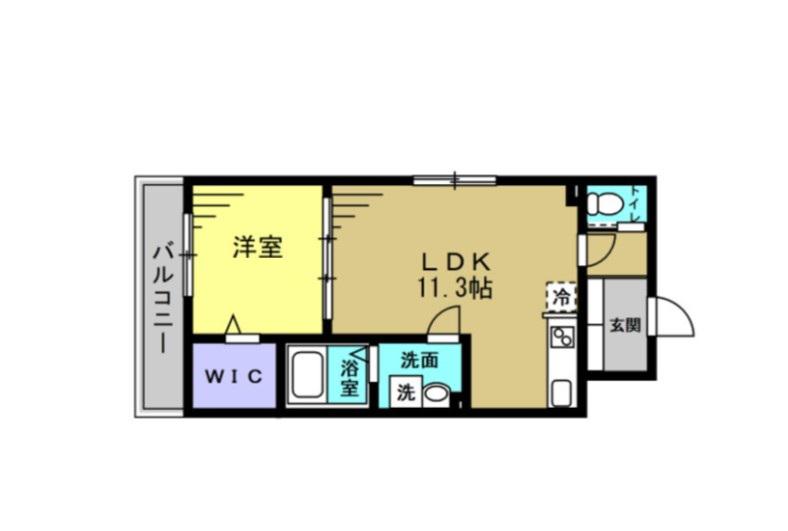 PLAISIR(1LDK/3階)の間取り写真