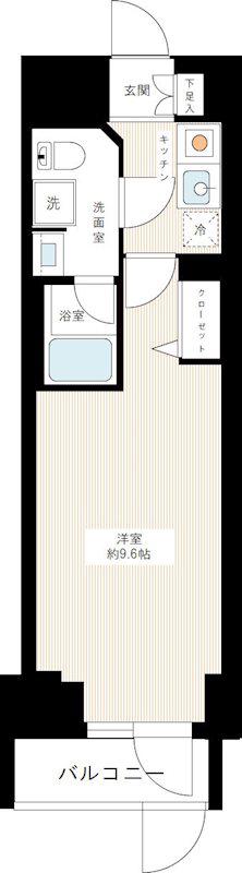 RELUXIA成増(1K/1階)の間取り写真